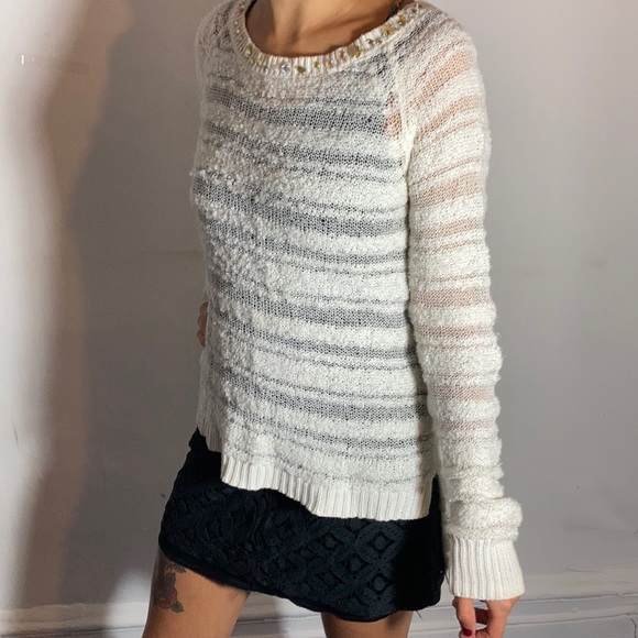 🌿3X33$🌿Jewelled white sweater - Picture 2 of 8